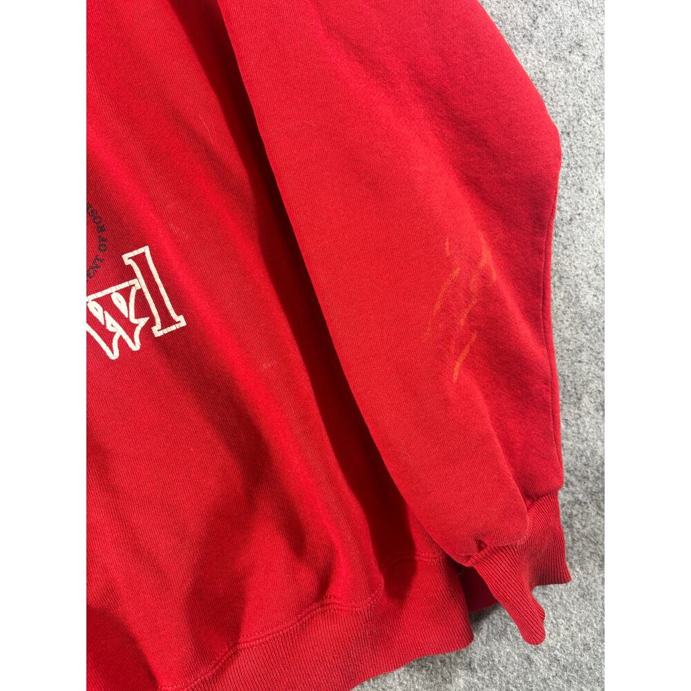 VINTAGE 90s Wisconsin Badgers Sweatshirt Mens XL Red Rose Bowl Crewneck Fleece - Picture 6 of 8